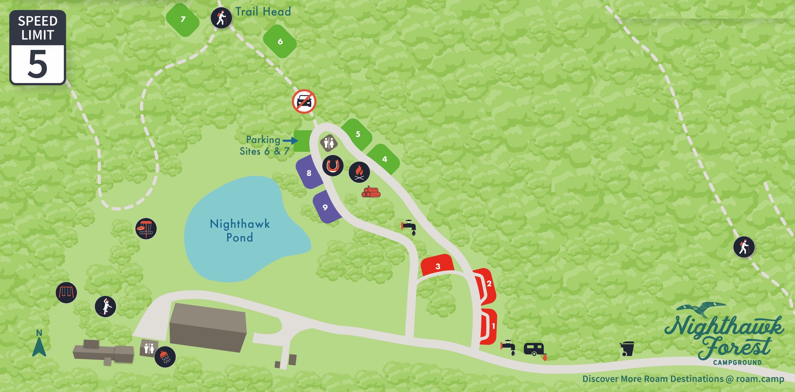 Nighthawk Campground Map
