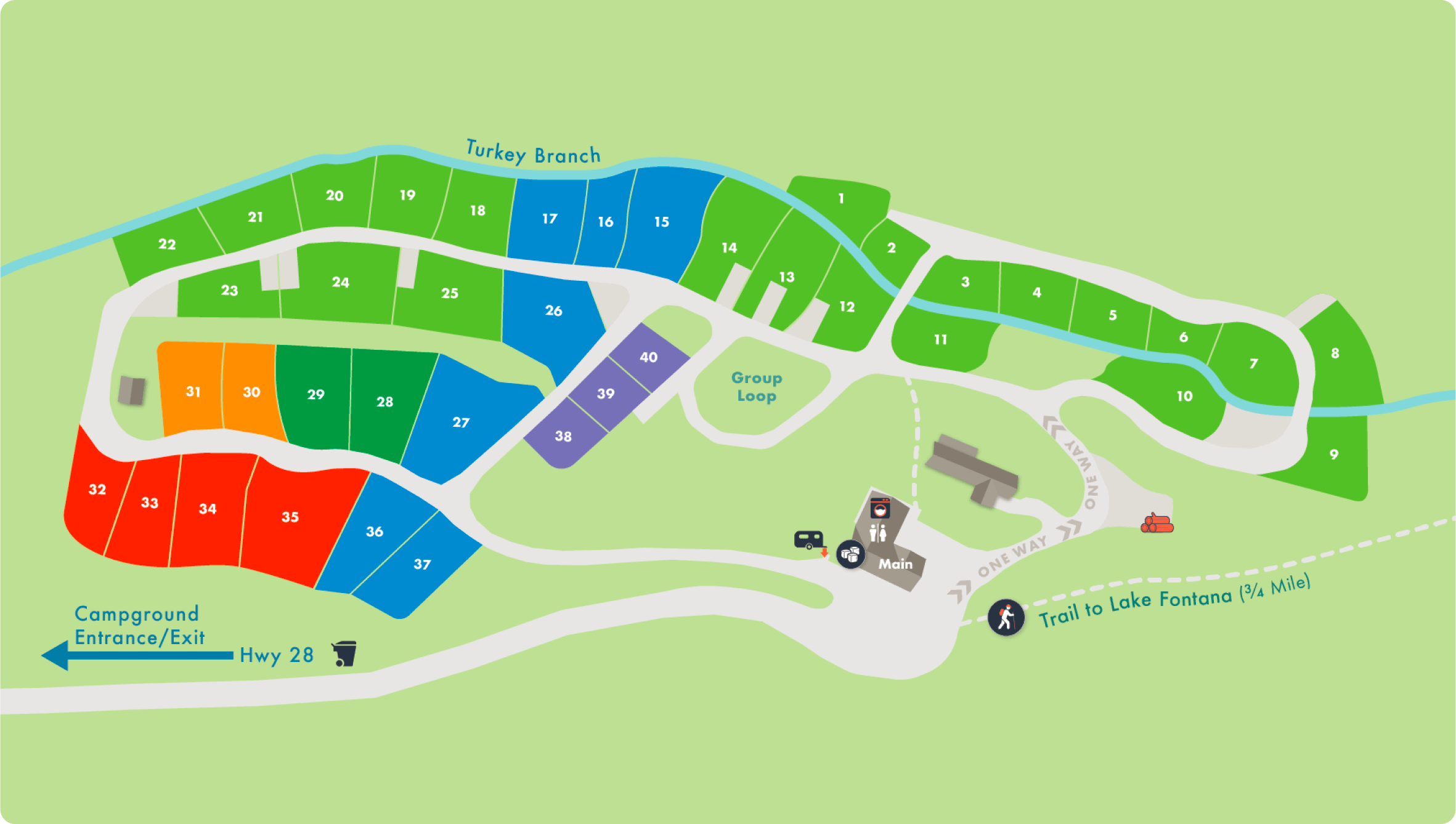 Turkey Creek Campground Map